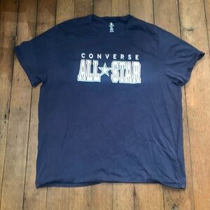 Converse Men' Short Sleeve All Star Cotton Tee Navy Blue Sz XXL Shirt